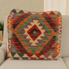 Housse de coussin Kilim afghan 50x50 coussin tissé à la main