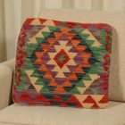 Housse de coussin Kilim tissée à la main Kilim 50x50 coussin décoratif afghan