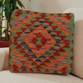   Housse de coussin Kilim afghan 50x50 coussin tissé à la main