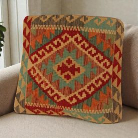   Housse de coussin Kilim 50x50 coussin décoratif tissé à la main