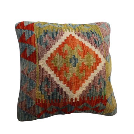 Housse de coussin Kilim afghane 45x45 oreiller tissé à la main