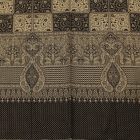 Élégant châle femme homme 215x105 gris-noir à motif authentique