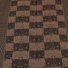 Élégant châle femme homme 215x105 marron à motif authentique