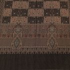 Élégant châle femme homme 215x105 marron à motif authentique