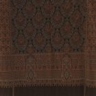 Élégant châle femme homme 215x105 marron à motif authentique