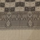 Élégant châle femme homme 215x105 gris-noir écharpe en coton
