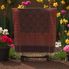 Châle élégant 215x105 mauve-bleu écharpe fine pour femme