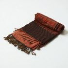 Châle élégant mauve-vert 215x105 écharpe fine pour femme