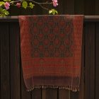 Châle élégant mauve-vert 215x105 écharpe fine pour femme