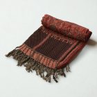 Châle à motif oriental 215x105 mauve-marron écharpe en coton