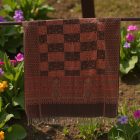 Châle à motif oriental 215x105 mauve-marron écharpe en coton