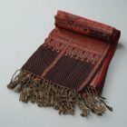 Châle à motifs orientaux 215x105 mauve-marron écharpe en coton