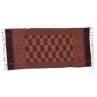 Châle à motifs orientaux 215x105 mauve-marron écharpe en coton