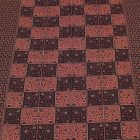 Châle à motifs orientaux 215x105 mauve-marron écharpe en coton