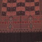 Châle à motifs orientaux 215x105 mauve-marron écharpe en coton
