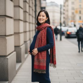   Grand châle bordeaux 215x105 grande écharpe femme pour les épaules