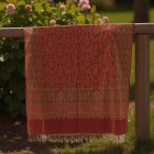 Écharpe femme rouge 215x105 élégant châle femme pour les épaules