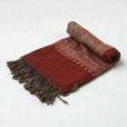 Écharpe gris-bordeaux 215x105 élégante écharpe femme en coton