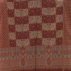 Écharpe gris-bordeaux 215x105 élégante écharpe femme en coton