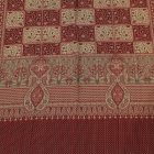 Écharpe gris-bordeaux 215x105 élégante écharpe femme en coton