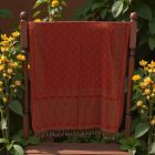 Châle rouge 215x105 grande écharpe femme en coton