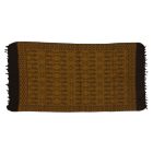 Châle noir-or 215x105 grande écharpe femme en coton