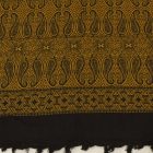 Châle noir-or 215x105 grande écharpe femme en coton