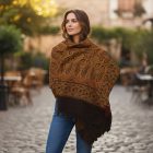 Châle noir-or 215x105 élégant châle femme en coton