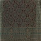 Écharpe à motif oriental 215x105 vert-bleu châle en coton