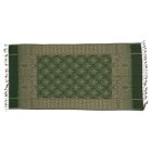 Écharpe à motif oriental 215x105 vert châle en coton