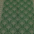 Écharpe à motif oriental 215x105 vert châle en coton