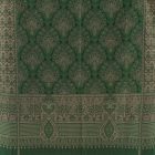 Écharpe à motif oriental 215x105 vert châle en coton