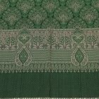 Écharpe à motif oriental 215x105 vert châle en coton