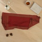 Châle 215x105 grande écharpe rouge femme en coton