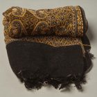 Écharpe élégante dorée-noire 215x105 mince écharpe femme