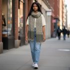 Stola femme gris 215x105 élégant châle pour femme