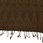 Élégante écharpe femme 215x105 vert foncé à motifs authentiques