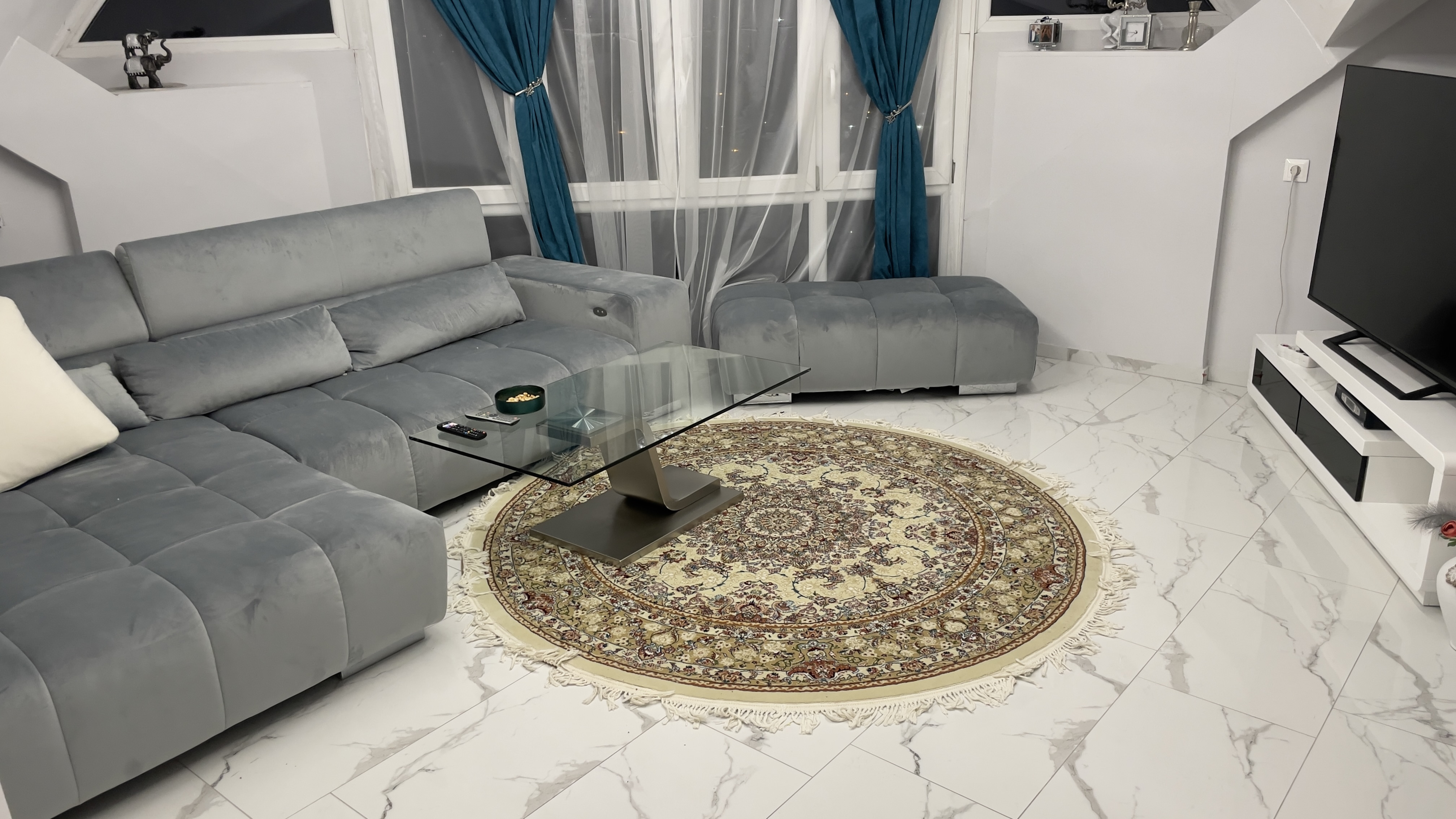 tapis rond to salon