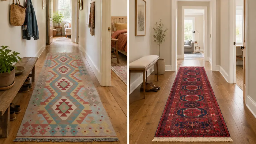 Un tapis de couloir fin ou plus épais