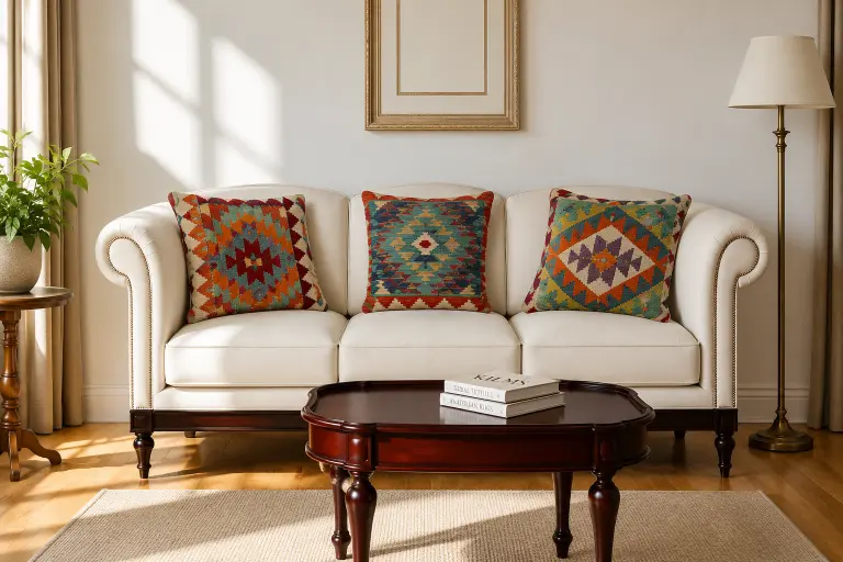 Housse de coussin Kilim tissée à la main - une décoration intérieure unique