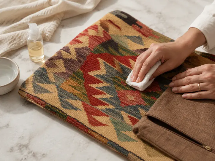 Comment nettoyer et entretenir les housses de coussin Kilim ?